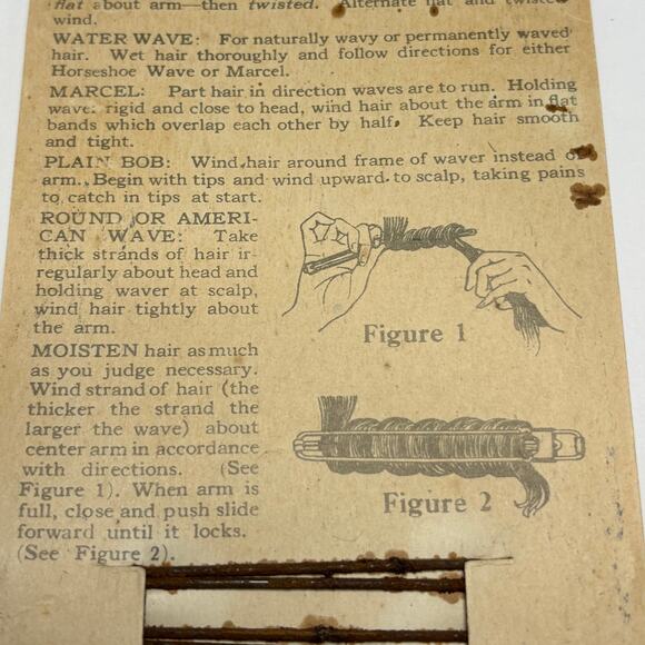 Antique/Vintage Set of 4 Flapper Hair Waver Clips 1922 Nell Brinkley on Card - Picture 8 of 10